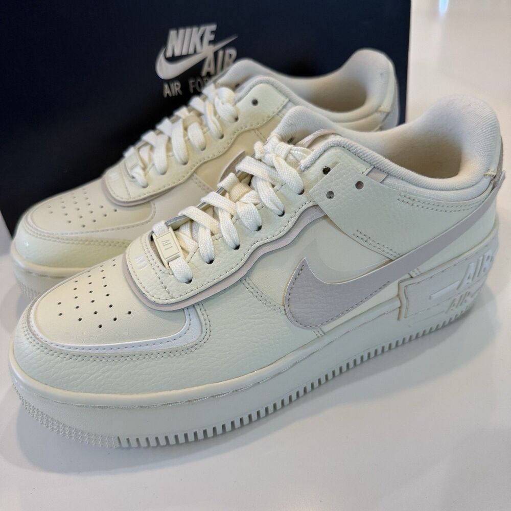 Nike Womens Air Force 1 Shadow Sneakers AF1 Coconut Milk US 8.5 UK6 CU8591-102